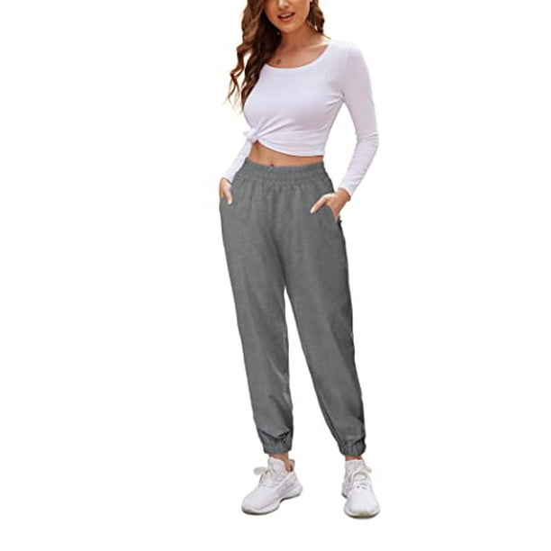 COOrun Womens Yoga Pants Loose Fit High Waist Training Trousers Cotton Workout Pants Running Sweatpants with Pockets S-XXL 